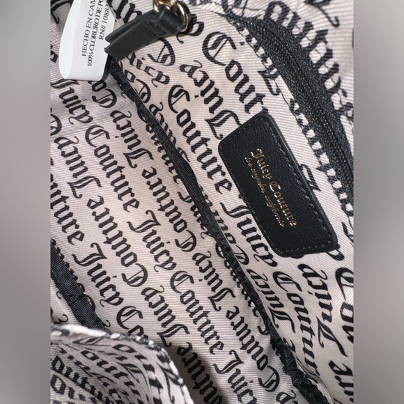 Juicy Couture Black Flawless Shoulder Bag Heart Interlock - Picture 5 of 5